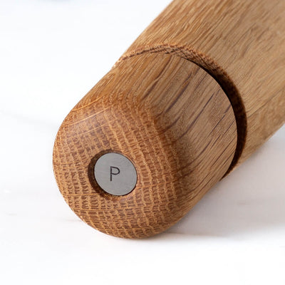 Jesper Mini Pepper or Salt Oak Mill, 4.4”h