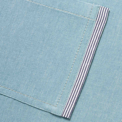 Cross Back Chef Apron, Powder Blue with White Straps, Men and Women
