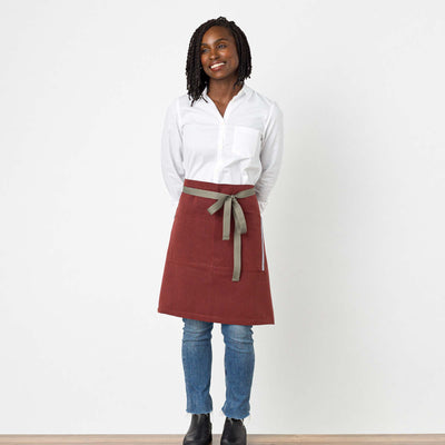 Bistro Half Apron, Maroon, Men or Women