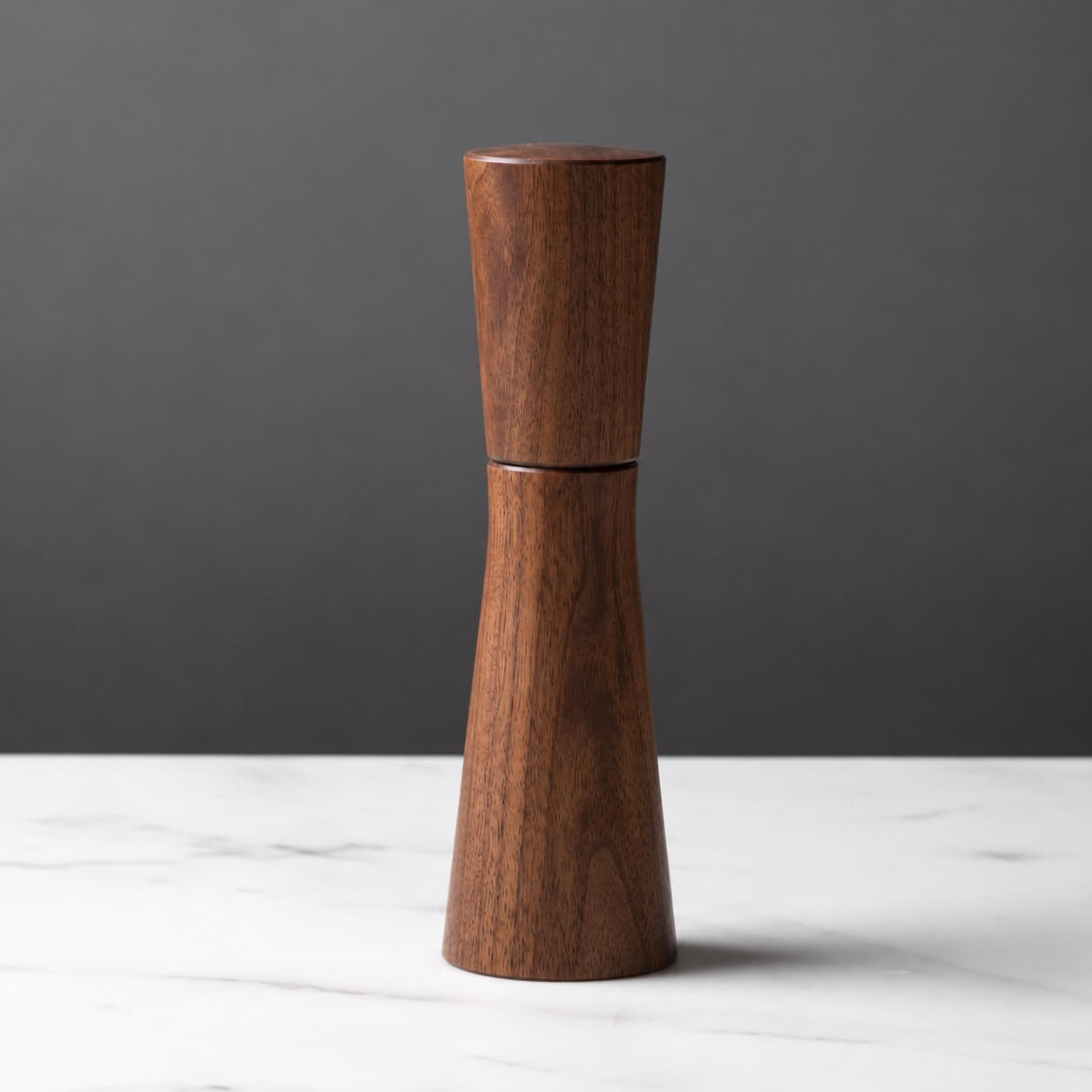 Magnus Salt or Pepper Mill Large Dark Walnut, Hand-finished, Magnus Lundstrom Design