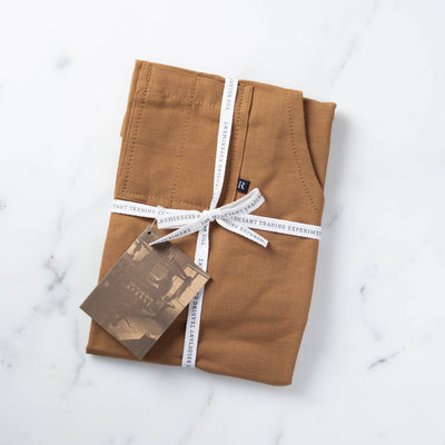 Cross-Back Chef Apron, Ochre with Black Straps, Men and Women-[Reluctant Trading Experiment]-